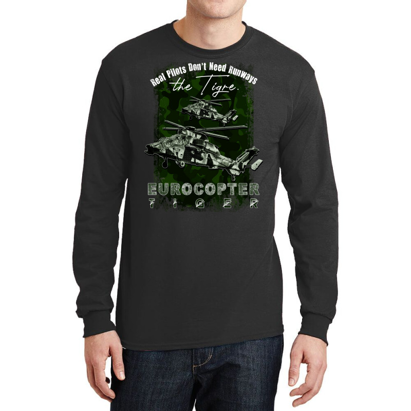 Eurocopter Tiger Military Attack Helicopter With C Long Sleeve Shirts by fattakayaa | Artistshot