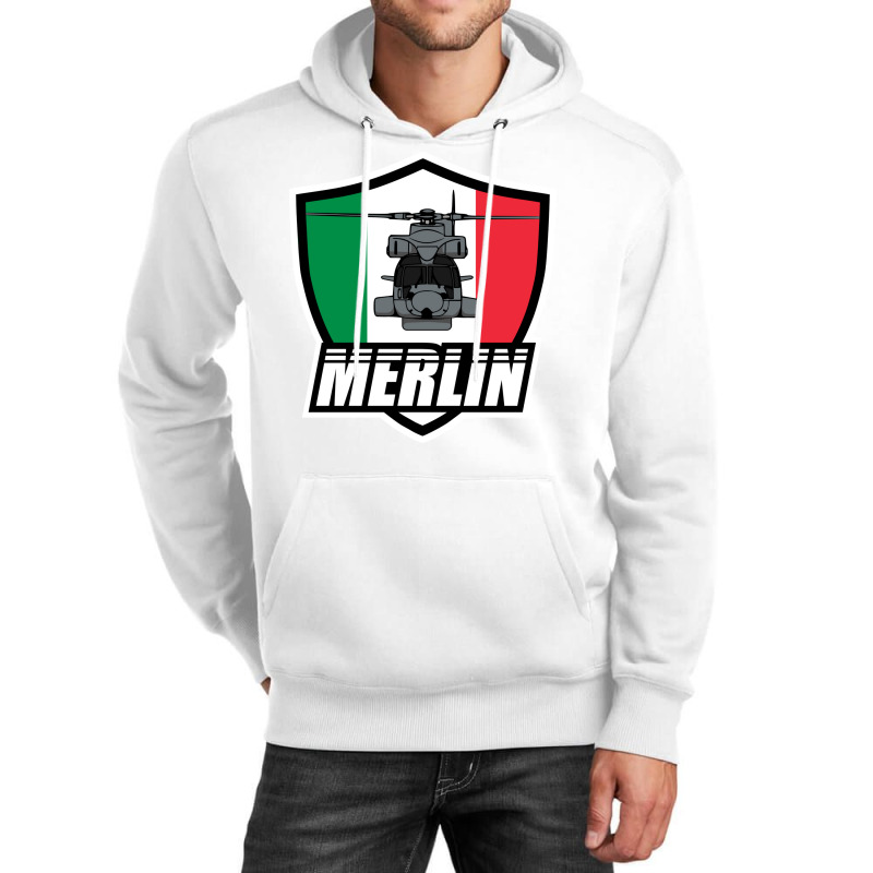 Italian Merlin Helicopter Patch Blue Unisex Hoodie | Artistshot