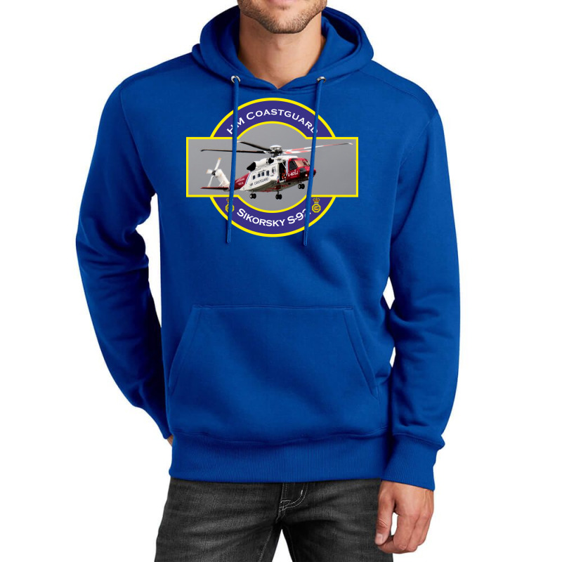 Hm Coastguard Search And Rescue Helicopter Blue Cu Unisex Hoodie by zwicklruhsanw | Artistshot