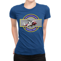 Hm Coastguard Search And Rescue Helicopter Blue Cu Ladies Fitted T-shirt | Artistshot