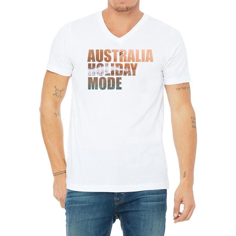 Australia Holiday Mode Beach Nature V-Neck Tee by anwtizahlest | Artistshot