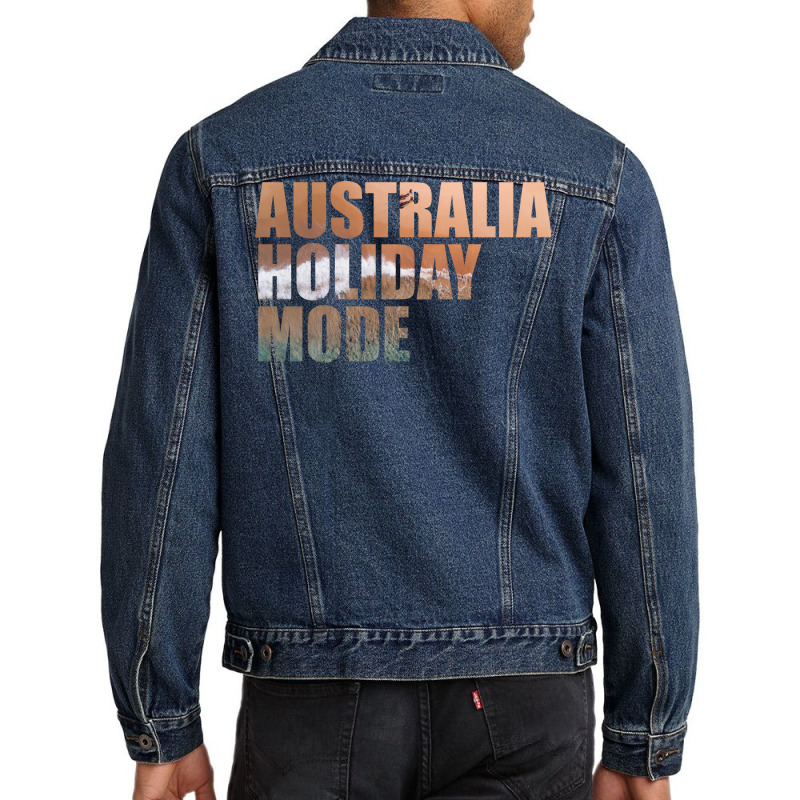 Australia Holiday Mode Beach Nature Men Denim Jacket by anwtizahlest | Artistshot