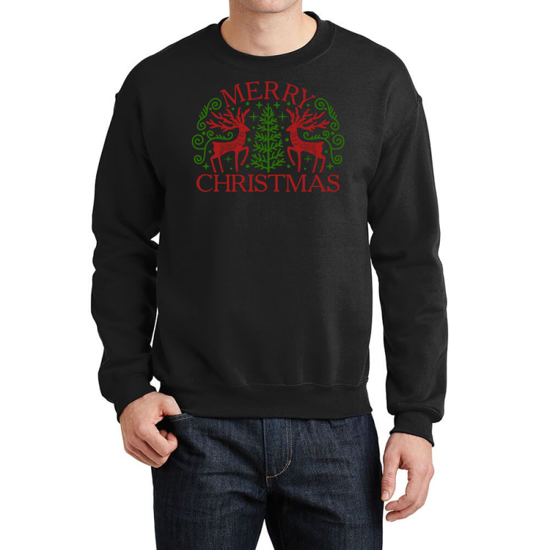 Christmas Deer Aesthetic Crewneck Sweatshirt by anwtizahlest | Artistshot