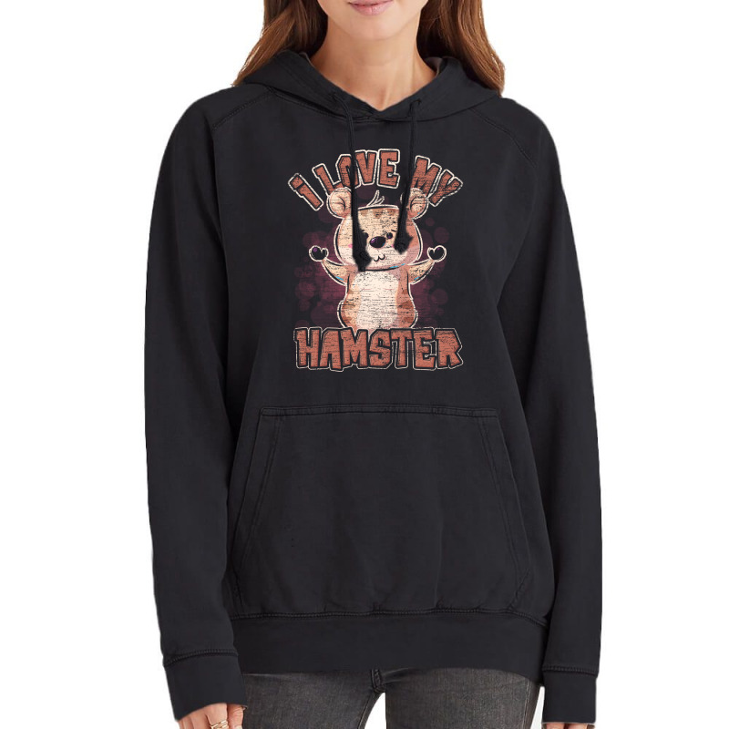 Love Hamster Vintage Girl Vintage Hoodie | Artistshot