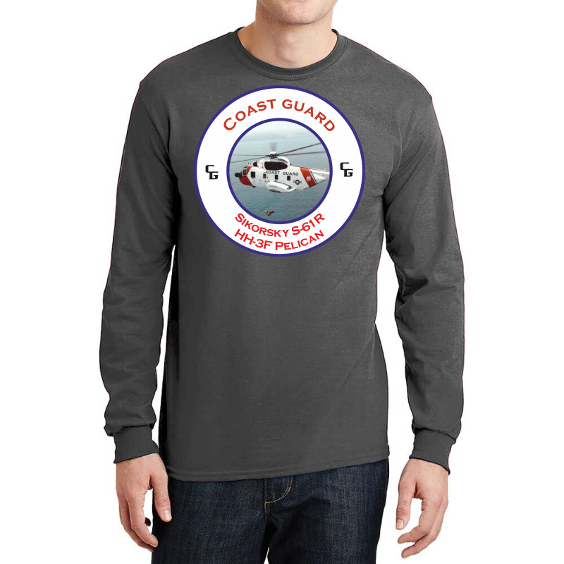 Us Coastguard Search And Rescue Helicopter Aesthet Long Sleeve Shirts by fattakayaa | Artistshot