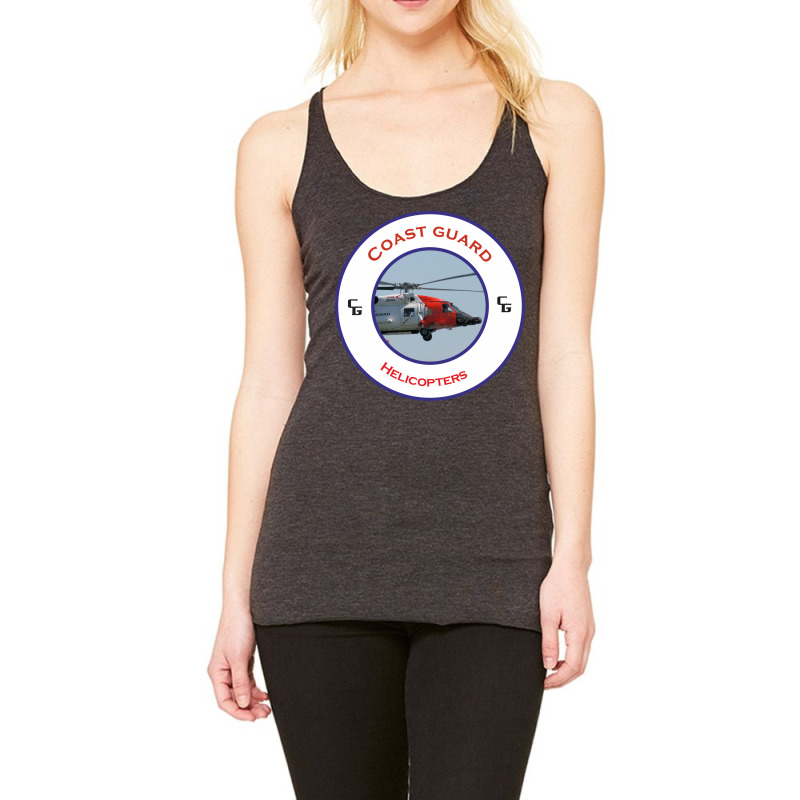 Us Coastguard Search And Rescue Helicopter Humor Racerback Tank by fattakayaa | Artistshot