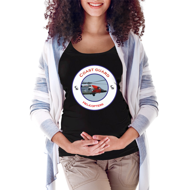 Us Coastguard Search And Rescue Helicopter Humor Maternity Scoop Neck T-shirt by fattakayaa | Artistshot