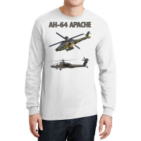 Ah64 Apache Helicopter Apache Helicopter Long Sleeve Shirts | Artistshot