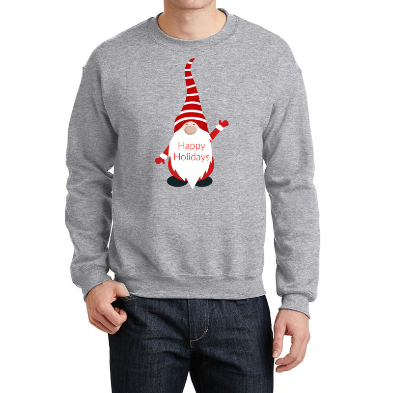 Happy Holidays Gnome Gift Crewneck Sweatshirt by anwtizahlest | Artistshot