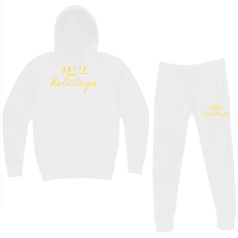 Happy Holidays Golden Design Nature Hoodie & Jogger set by anwtizahlest | Artistshot