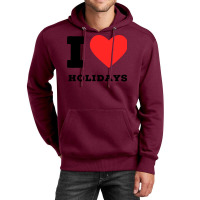 I Love Holidays Blue Unisex Hoodie | Artistshot