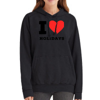 I Love Holidays Blue Vintage Hoodie | Artistshot