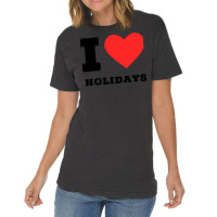 I Love Holidays Blue Vintage T-shirt | Artistshot