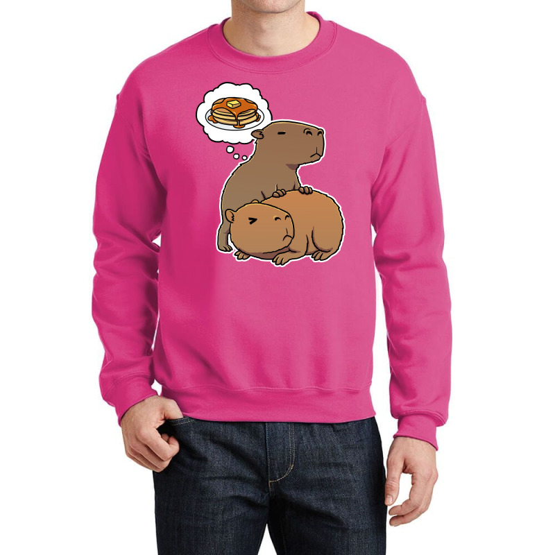 Capybara Hungry For Pancakes Trending Crewneck Sweatshirt | Artistshot