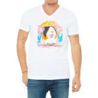 The Watercolor Guinea Pig Love V-neck Tee | Artistshot