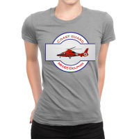 Us Coastguard Search And Rescue Helicopter 70s Ret Ladies Fitted T-shirt | Artistshot