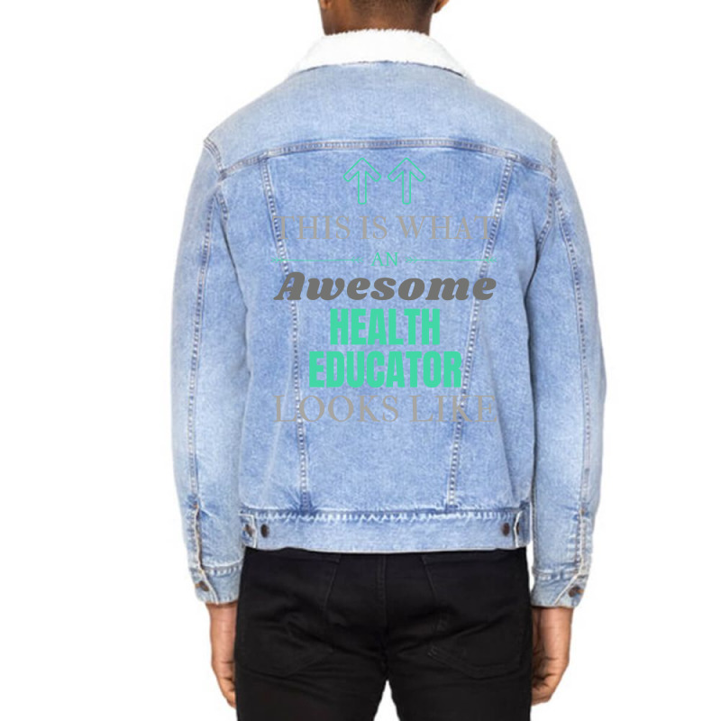 Health Educator Funny Summer Unisex Sherpa-lined Denim Jacket | Artistshot