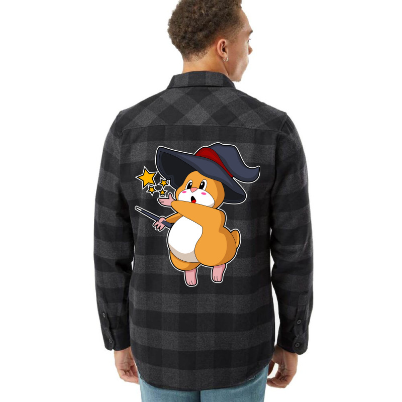 Hamster As Wizard With Magic Wand Aesthetic Flannel Shirt | Artistshot