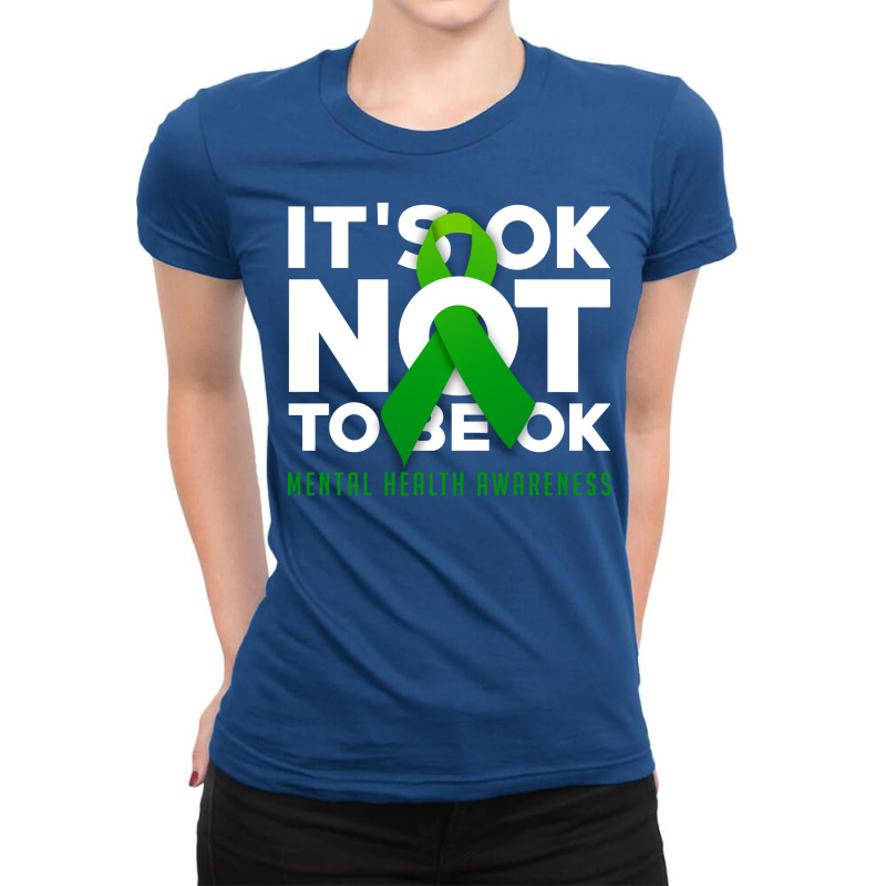 Its Ok Not To Be Ok Blue Ladies Fitted T-Shirt by barajemucozom | Artistshot