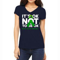 Its Ok Not To Be Ok Blue Women's V-neck T-shirt | Artistshot