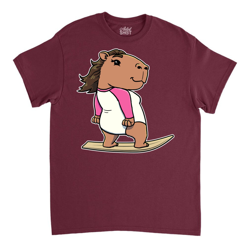 Capybara Surfer Girl Surfing Vintage Classic T-shirt | Artistshot