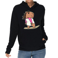 Capybara Surfer Girl Surfing Vintage Lightweight Hoodie | Artistshot