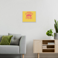 In October We Wear Pink Yellow Metal Print Horizontal | Artistshot