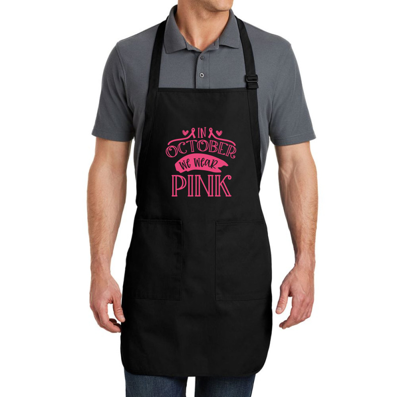 In October We Wear Pink Yellow Full-length Apron | Artistshot