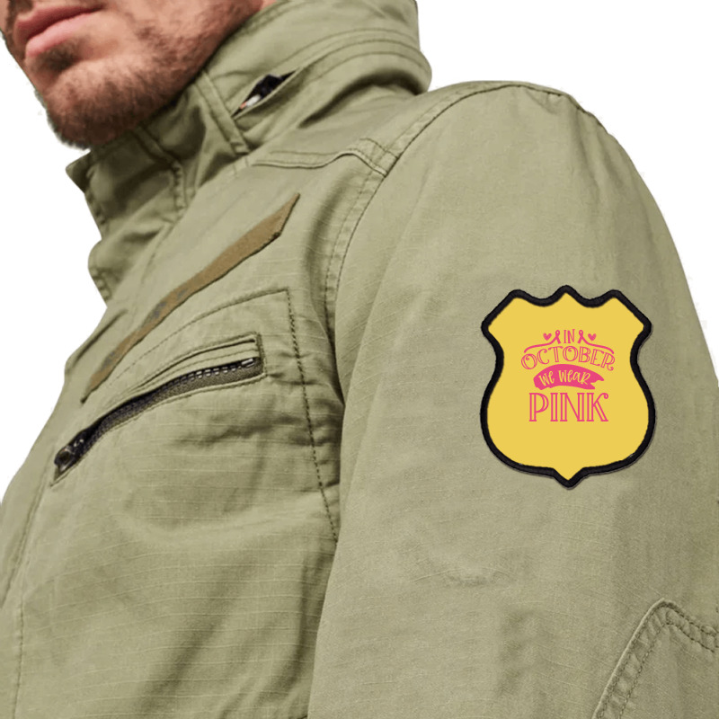 In October We Wear Pink Yellow Shield Patch | Artistshot