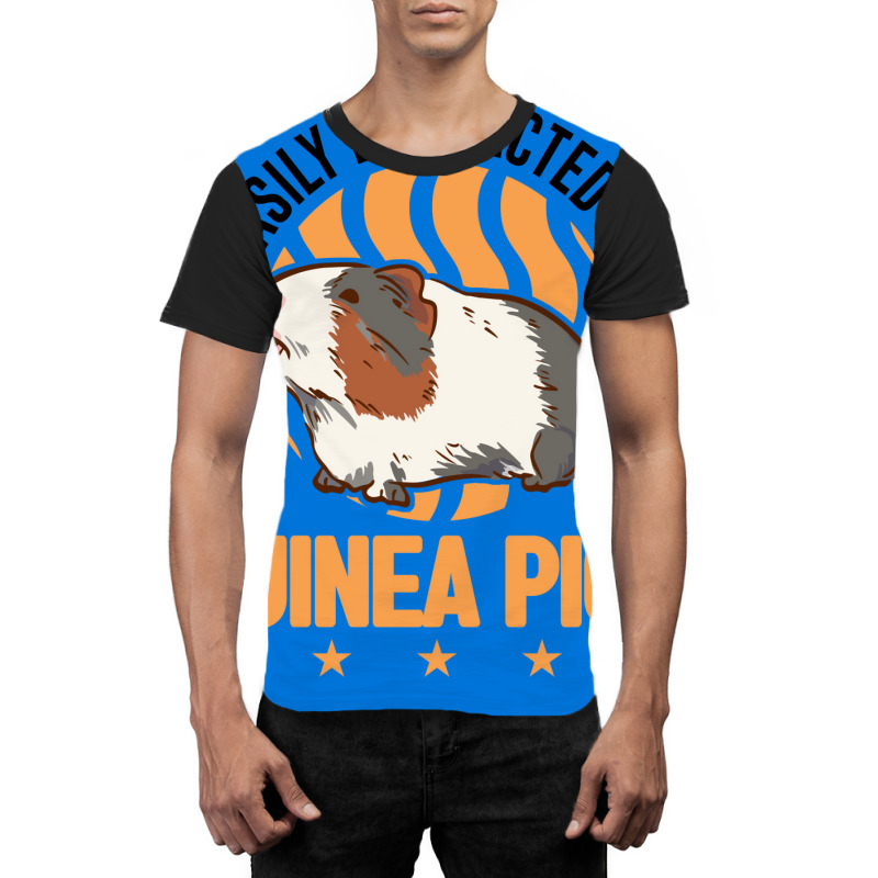 Easily Distracted By Guinea Pigs Pig Gift Graphic T-shirt | Artistshot