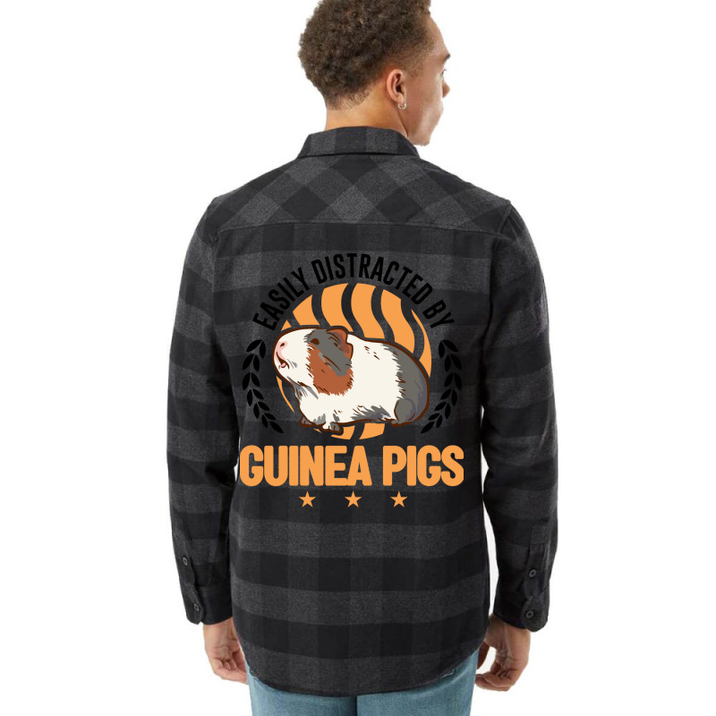 Easily Distracted By Guinea Pigs Pig Gift Flannel Shirt | Artistshot