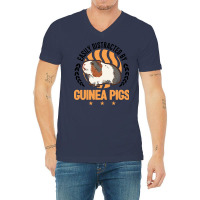 Easily Distracted By Guinea Pigs Pig Gift V-neck Tee | Artistshot