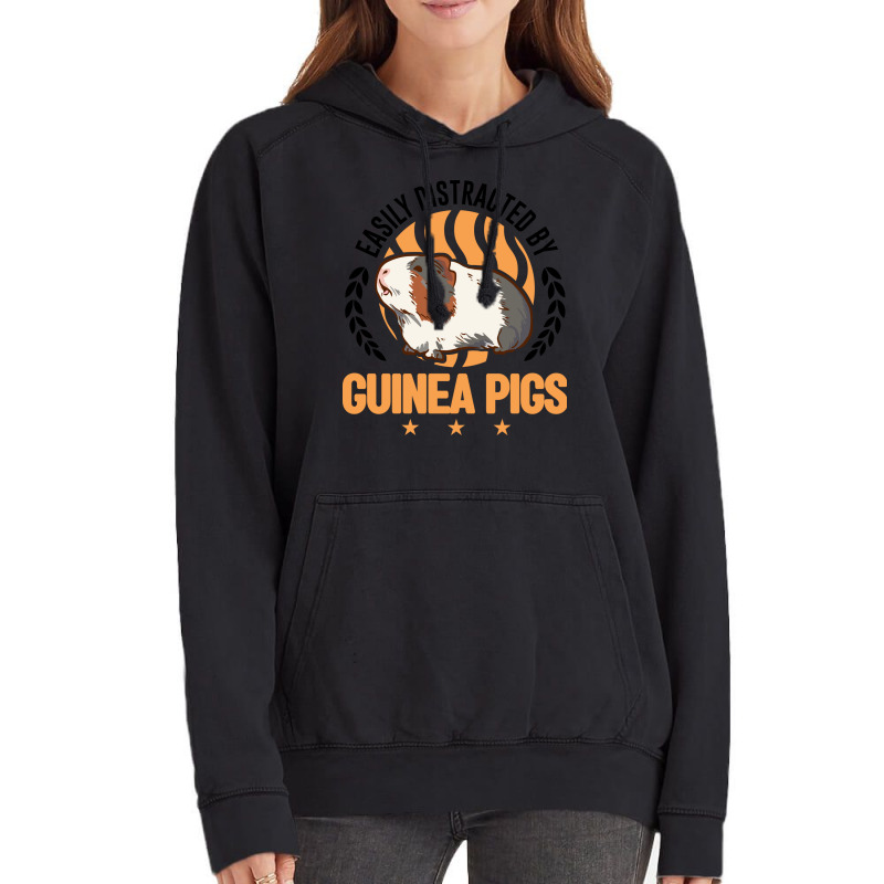 Easily Distracted By Guinea Pigs Pig Gift Vintage Hoodie | Artistshot