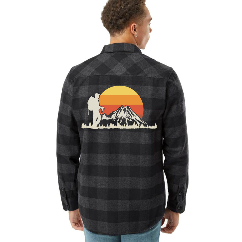 Hiking Hiker Mountain Nostalgia Flannel Shirt by aynarsaydani | Artistshot