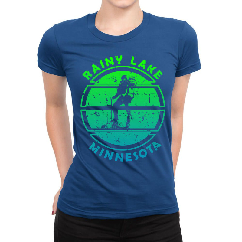 Hiking At Rainy Lake Minnesota Hippie Ladies Fitted T-Shirt by coyleriebi | Artistshot