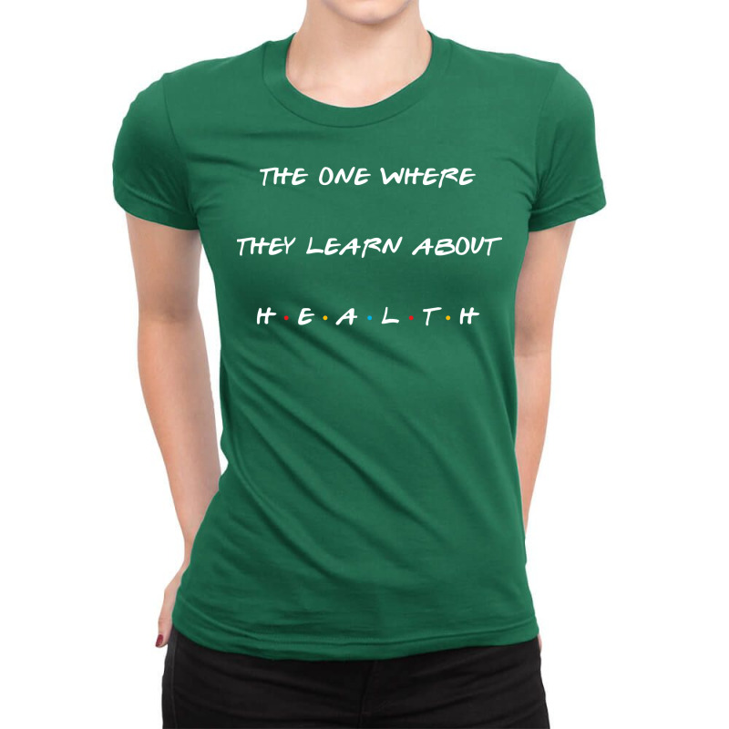 The One Where They Learn About Health Music Ladies Fitted T-Shirt by mennahprojal8 | Artistshot