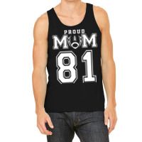 Custom Proud Football Mom Number 81 Personalized F Tank Top | Artistshot