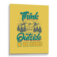 Hiking Think Outside No Box Required Tumblr Metal Print Vertical | Artistshot