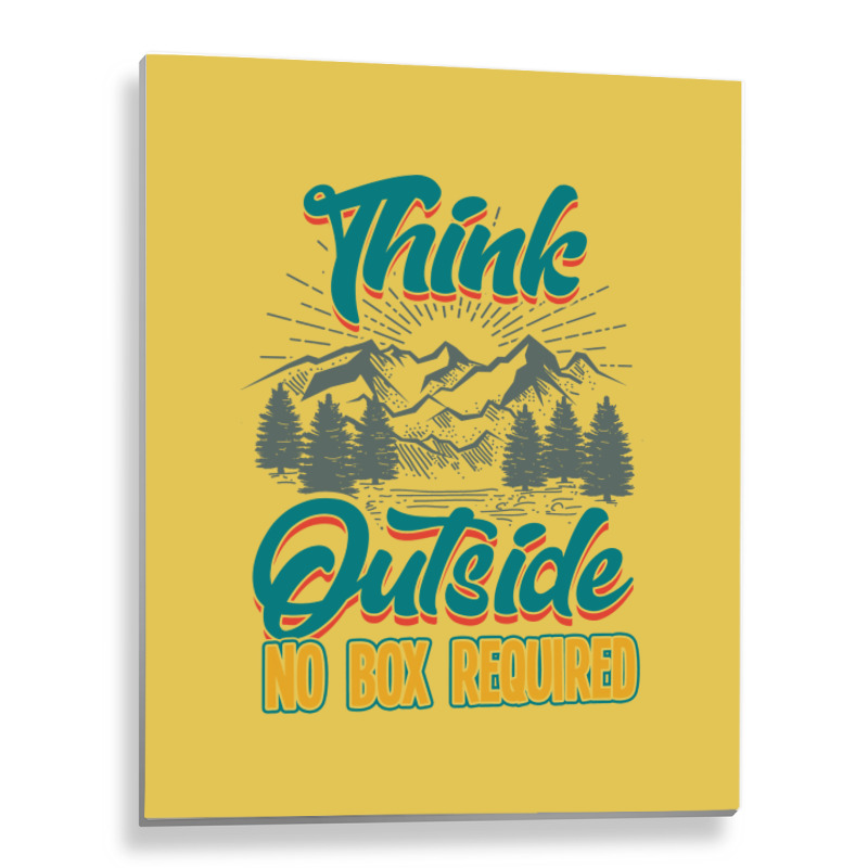 Hiking Think Outside No Box Required Tumblr Metal Print Vertical | Artistshot