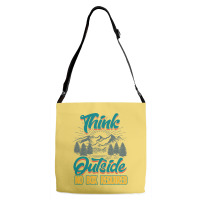 Hiking Think Outside No Box Required Tumblr Adjustable Strap Totes | Artistshot