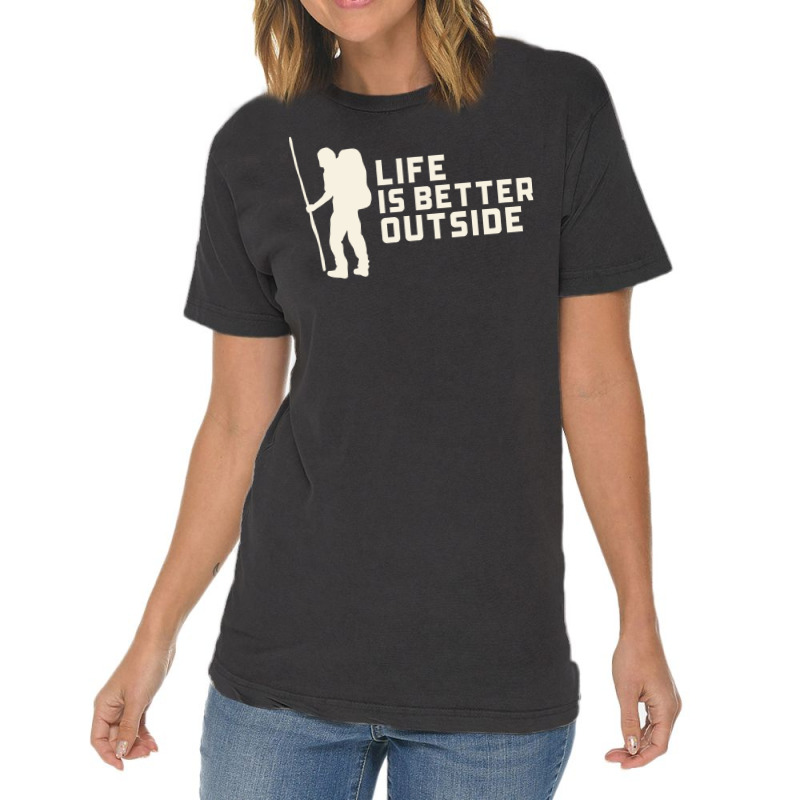 Life Is Better Outside Funny Vintage T-Shirt by aynarsaydani | Artistshot