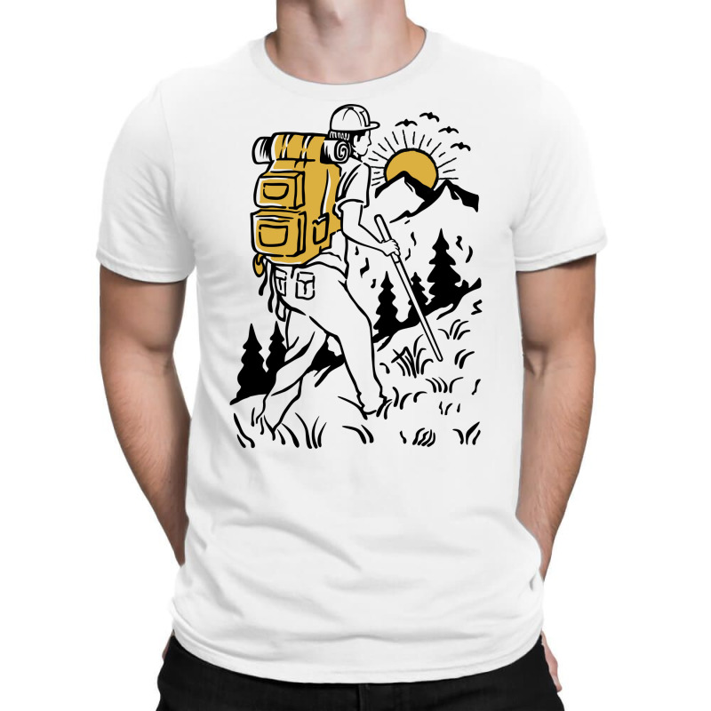 Walking Hiking Mountain Climbing Retro T-Shirt by aynarsaydani | Artistshot