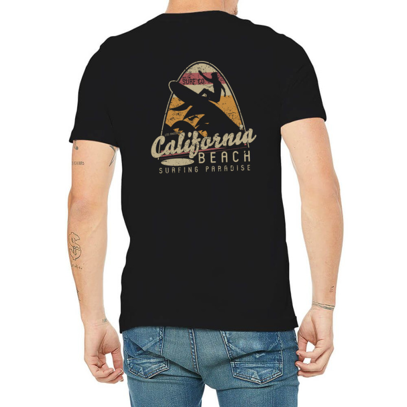 California Beach Surfing Paradise V-Neck Tee by Heri Iye | Artistshot