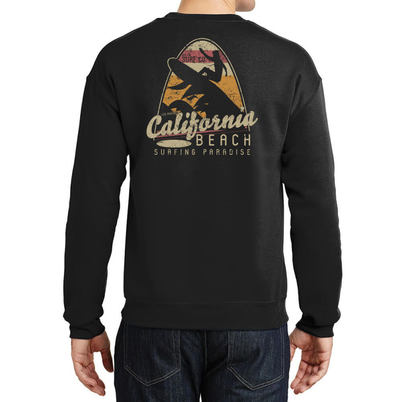 California Beach Surfing Paradise Crewneck Sweatshirt by Heri Iye | Artistshot