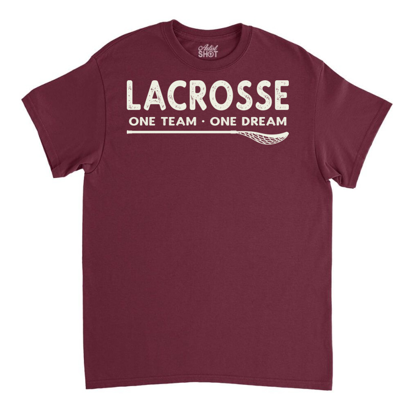 Vintage Lacrosse One Team One Dream Nostalgia Classic T-shirt by barbenbreierx | Artistshot