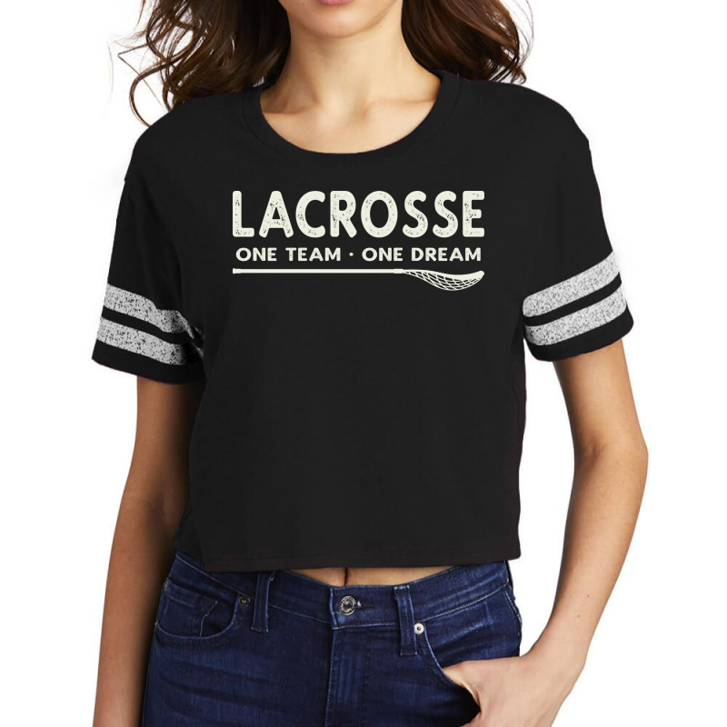 Vintage Lacrosse One Team One Dream Nostalgia Scorecard Crop Tee by barbenbreierx | Artistshot