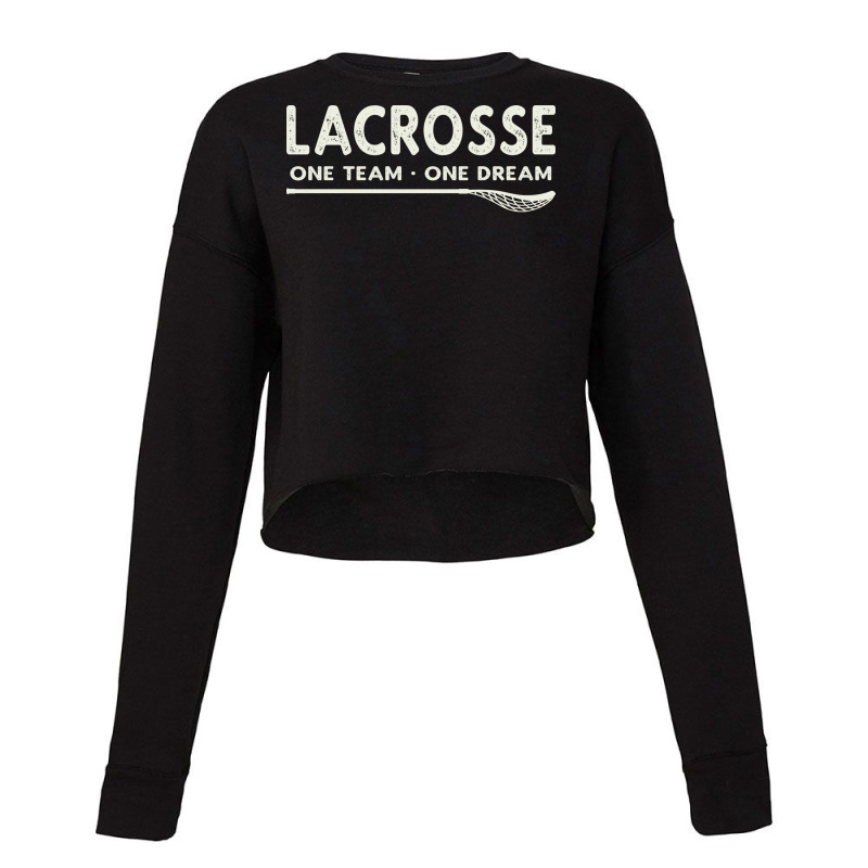 Vintage Lacrosse One Team One Dream Nostalgia Cropped Sweater by barbenbreierx | Artistshot