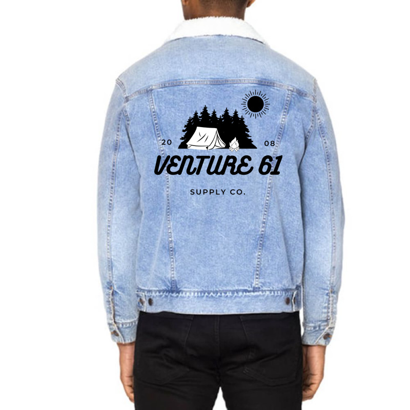 Venture 61 Camp Design Summer Unisex Sherpa-lined Denim Jacket | Artistshot