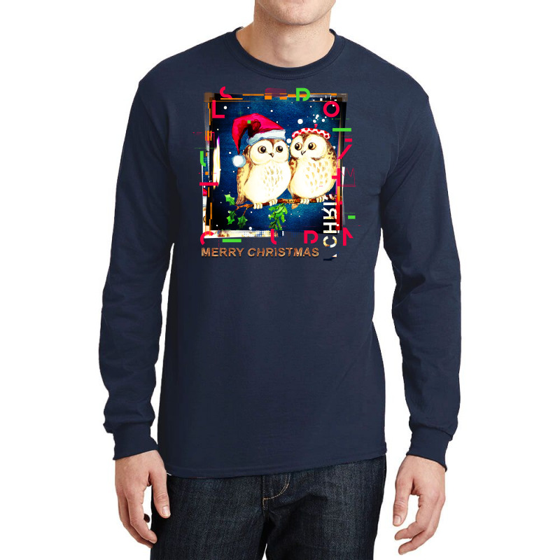 Merry Christmas Owls Music Long Sleeve Shirts | Artistshot