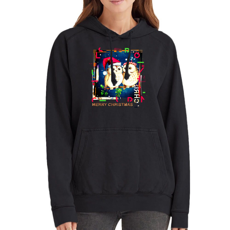 Merry Christmas Owls Music Vintage Hoodie | Artistshot